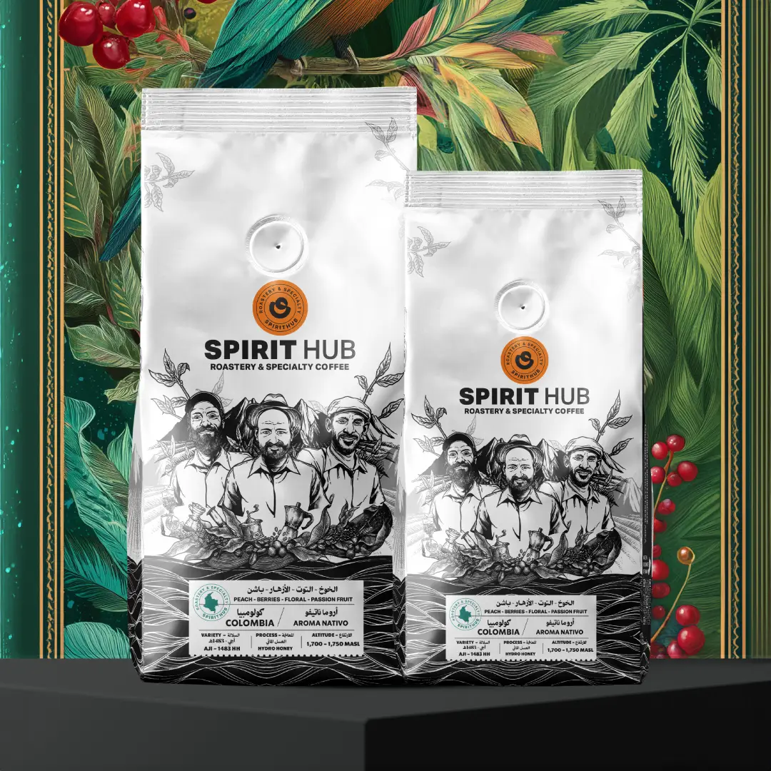 SpiritHub Roastery Colombia Aroma Nativo Aji Coffee Bag – Exclusive Lot of Honey Double Fermentation Arabica from Huila