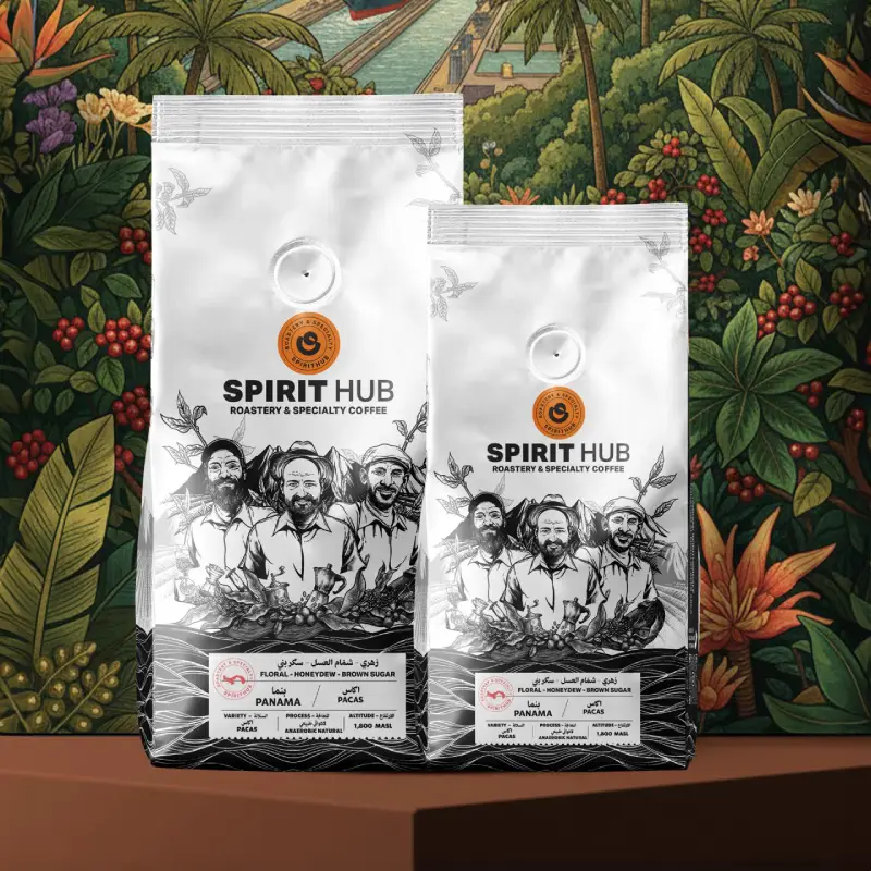 Panama Pacas anaerobic natural filter coffee by SpiritHub Roastery from Tierras Altas, Panama.