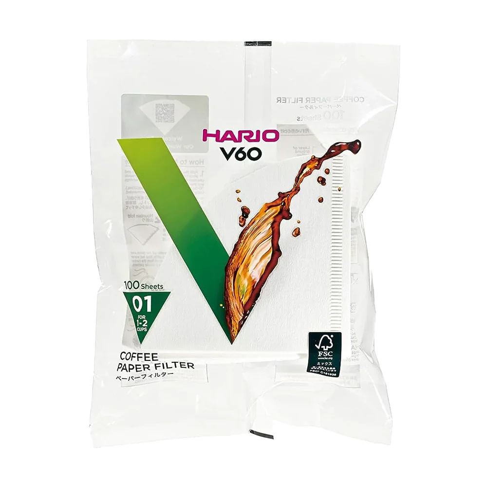 Hario V60 01 paper filter for clean pour-over coffee brewing